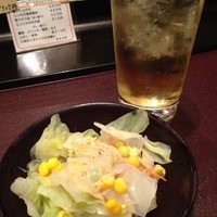 天ぷら ひさご - サラダとハイボール