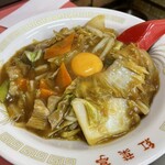 紅葉亭 - カレー丼+水餃子600円