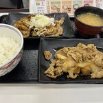 吉野家 - 牛皿、牛カルビ定食877円