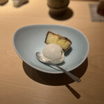 天ぷらあら木 - さつまいもの天ぷらとアイスのデザート