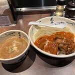 麺屋武蔵 武骨外伝 - 濃厚外伝赤つけ麺1400円