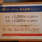 しゃぶ葉 - ディナーのセルフ飲み放題も良さそうだ