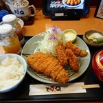 Tonkatsu Tonkyuu - やまと豚ロース＆カキフライ定食