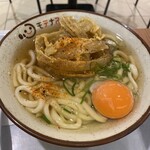 つつじ庵 - 料理写真:ごぼ天うどん580円とトッピング玉子麺80円