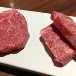 Yakiniku Dainingu Kinoe - 神戸牛ランプ、近江牛ハラミ