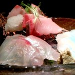 四季酒菜　和餐梵 - 定番の刺身三種おまかせ盛り