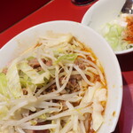 ラーメン二郎 - ラーメン半分＋ニンニク少し＋ＳＫ白ネギ