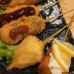 おばんざい焼き鳥 右近の花 - 串揚げ盛り合わせ