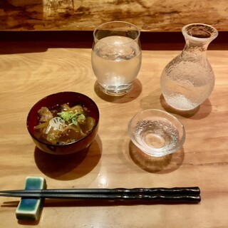 居酒屋一 - お通し&日本酒