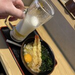 そばもん - グイっと飲んだら泡が