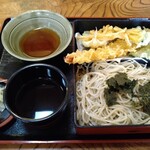 直利庵 三浦屋 - 天ざる蕎麦　1350円