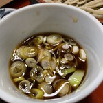 東京庵 - 『もりそば』のつゆ+薬味