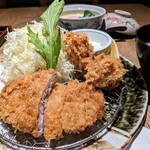 京都三条 かつくら - ヒレカツと牡蠣フライ