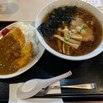 ファミリーレストラン ライラック - カツカレー&ラーメンセット(醤油)