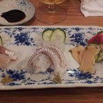 発酵醸造酒場 Ace - 刺身盛り合わせ　地物のアワビ入り