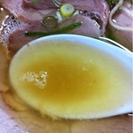 中華そば 紅蘭 - スープアップ（油膜がすごい）