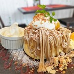 Cafe&Pancake Moi - ソフトクリームもついてる♪北海道ソフトクリームらしい。