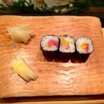 やまひこ鮨 - トロタク巻きと柚子風味沢庵