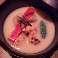 六雁 - 京芋と白子の白味噌仕立