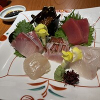 炭焼うな富士 名駅店 - お刺身5点盛り