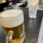 焼肉阿蘇 - ビールとレモン酎ハイ