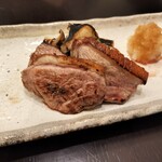 手打ち蕎麦 しば田 - 脂身こんがり、身は焼き過ぎず柔らかい