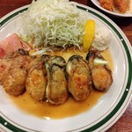 かつれつ四谷たけだ - 牡蠣バター焼定食(\1780)+カキ増量(\500)
