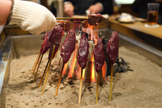 Yanagiya - 鹿のハツ炉端焼き