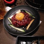 Genki shichiri yakiniku gyuushige - 桜ユッケ刺