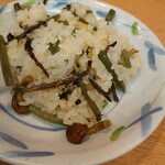 力餅 - 山菜おこわ160円