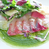 Fish Bank TOKYO - スペシャルランチ 3190円 の季節野菜と本日入荷鮮魚のカルパッチョ