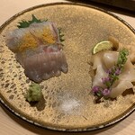 鮨 銀座 おのでら - 平目とつぶ貝