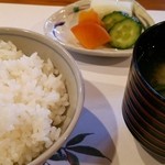 食彩夢　まほら - ご飯、味噌汁、香の物