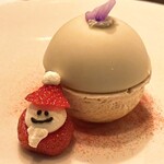 TRATTORIA CREATTA - ピスタチオのムースとあまおう苺のジェラートとマリネ ヴァシュラン仕立て