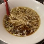 金町製麺 - イノシシ出汁のかけそば(半麺)
