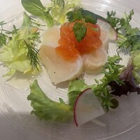 イタリア料理 Trattoria Mezzanino - 帆立とトマトのジュレサラダ