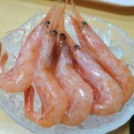 とままえ温泉ふわっと - 夕食の甘エビ