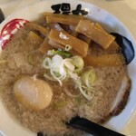 てらっちょ - 特製ラーメン980円(太麺、麺硬めアブラダブル味薄め)メンマ130円(2023.12.4)