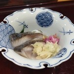Teuchi soba shouchiku an masukawa - 炙り〆鯖(金華さば)
