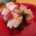 廻し鮨 新鮮や - 海鮮梅しそ軍艦