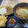 Yudetarou - 朝セットのカレーにかけ＋かき揚げトッピング