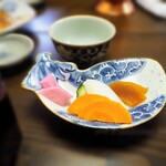 うなぎ亭 友栄 - ぬか漬け、奈良漬け、赤かぶの酢漬け