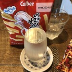 麹町いづみや しろ - カルビーかっぱえびせん、栄光富士 GRAVITY純米吟醸無ろ過原酒