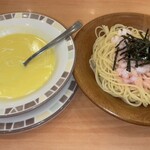 Saizeriya - コーンクリームスープ　150円　小えびのタラコソース　540円！