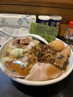 一条流がんこ総本家分家四谷荒木町 - ⭐️夜光貝らーめん25Kg塩or◎醤油¥1.200
⭐️味玉(半熟)¥100