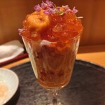 すしのや - イクラ、ウニ、カニのパフェ