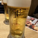 モツビストロ天神ホルモン 福岡パルコ店 - ビール