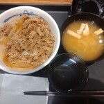 松屋 - 牛めし並(味噌汁付)