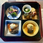 Shimogamo Saryou - 松花堂（口取り、焼物、煮物、酢物）