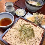 満留賀 - 天ざる蕎麦1350円